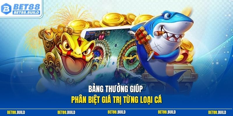 Bảng thưởng giúp phân biệt giá trị từng loại cá