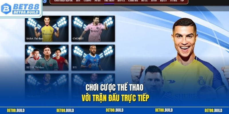 Chơi cược thể thao với trận đấu trực tiếp